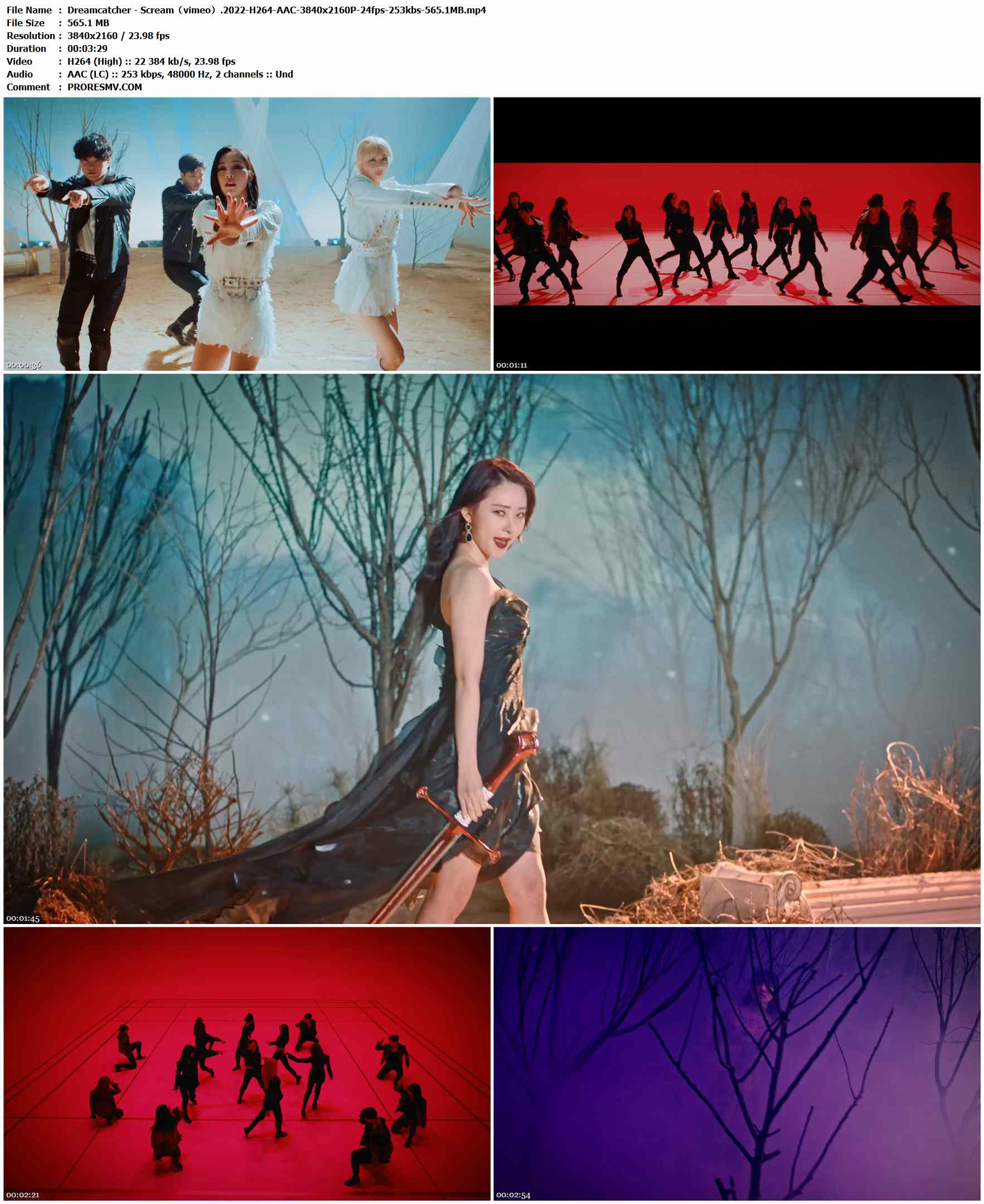 Dreamcatcher - Scream（vimeo）.2022-H264-AAC-3840x2160P-24fps-253kbs-565.1MB官方MV_高清MV